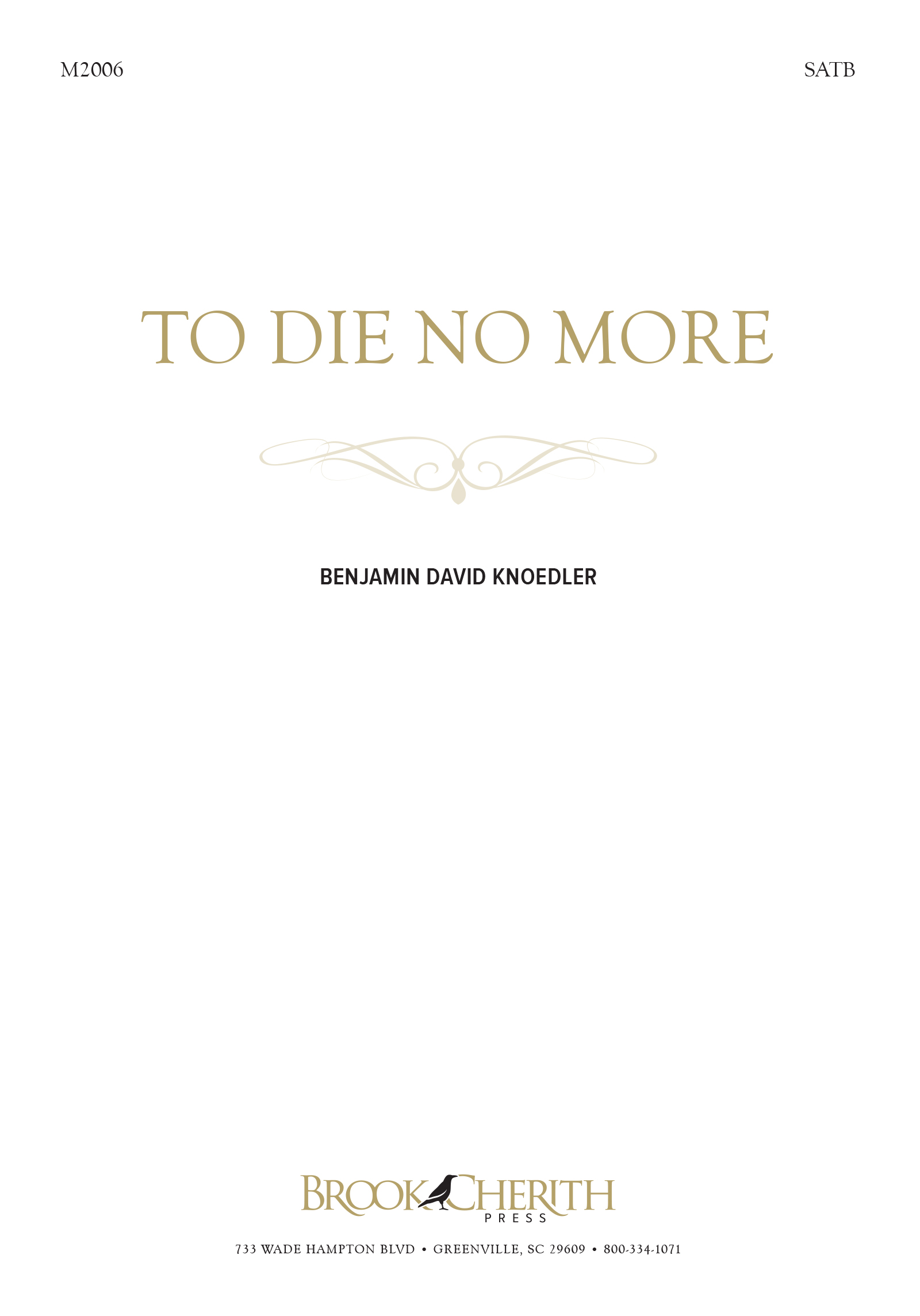 To Die No More